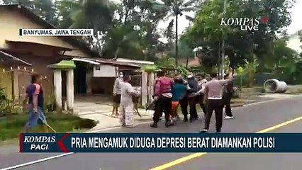 Seorang Pria Tak Dikenal Mengamuk Bawa Senjata Tajam, Diduga Depresi Berat!