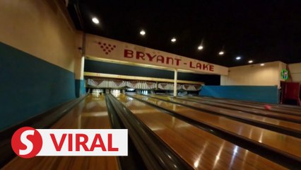 Bowling alley drone video goes viral