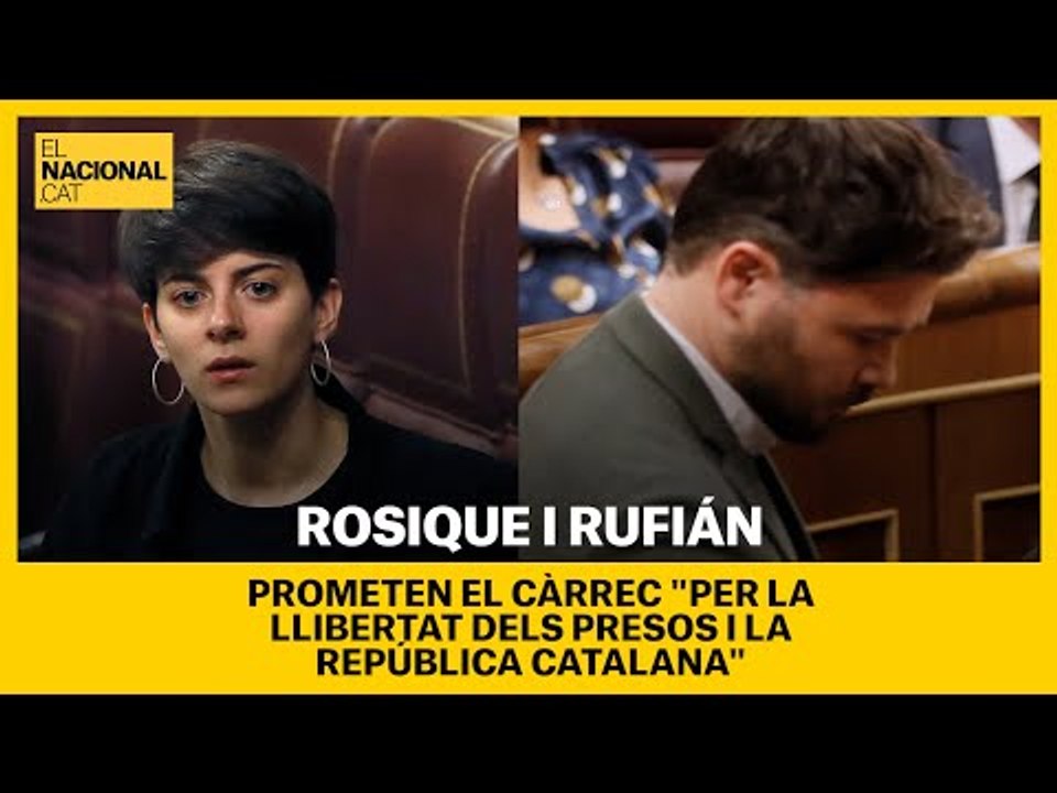 Rosique i Rufián (ERC) prometen el càrrec "per la llibertat dels presos i la república catalana"