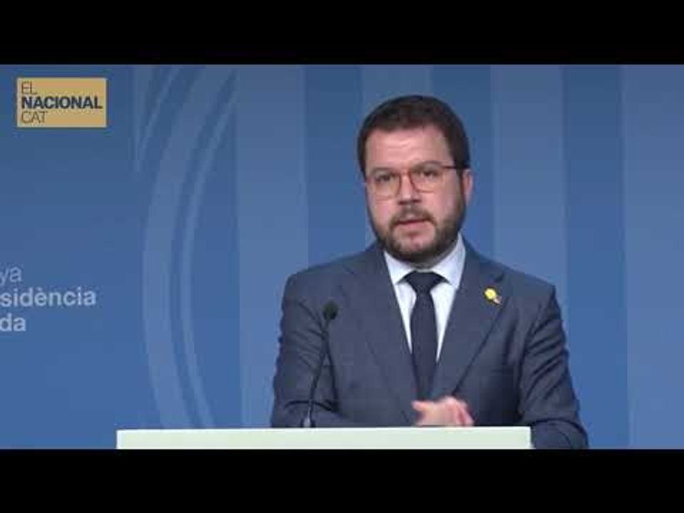 Aragonès: "Treballem per tenir el pressupostos aprovats durant el primer trimestre"