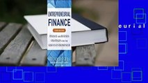 Full E-book  Entrepreneurial Finance: Finance and Business Strategies for the Serious