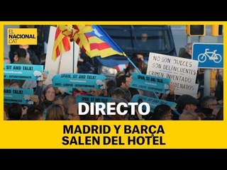  EN DIRECTO | Salida del Real Madrid i F.C Barcelona del hotel Sofía