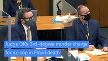 Judge OKs 3rd-degree murder charge for ex-cop in Floyd death, and other top stories in US news from March 12, 2021.