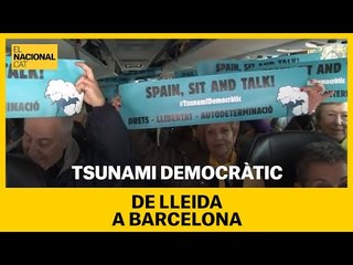 L'autocar "de Tsunami Democràtic" surt de Lleida el dia del Clàssic