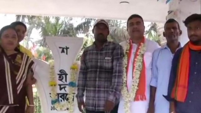 I am a voter of Nandigram: Suvendu in Shaeed vedi