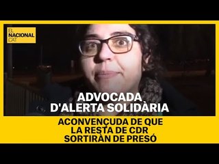 L'advocada d'Alerta Solidària, convençuda que la resta de CDR empresonats sortiran de presó