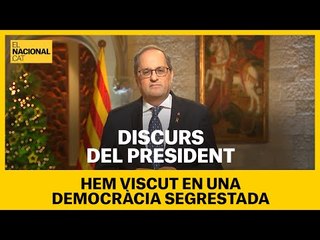 Quim Torra es refereix a Espanya: "Els catalans hem viscut en una democràcia segrestada"