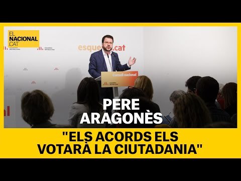 Aragonès: els acords els haurà de validar la ciutadania en una CONSULTA legal i acordada