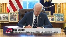 U.S. President Joe Biden signs US$ 1.9 trillion COVID-19 relief bill