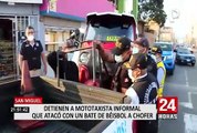 San Miguel: detienen a mototaxista informal que atacó a un sujeto con bate de beisbol