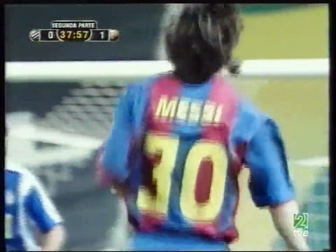 01. Lionel Messi vs Espanyol (Away) (Official Debut FC Barcelona) 04-05