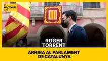 Roger Torrent arriba al Parlament de Catalunya