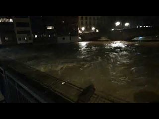 El riu Onyar (Girona) durant el temporal Glòria - Julià Bernabé