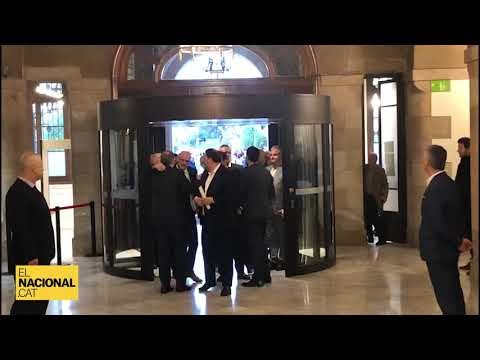 Turull, Rull, Romeva, Forn i Junqueras entrant al Parlament