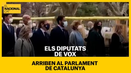Els diputats de Vox arriben al Parlament