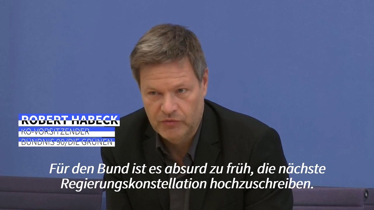 Habeck: Koalitionen auf Bundesebene 'völlig offen'