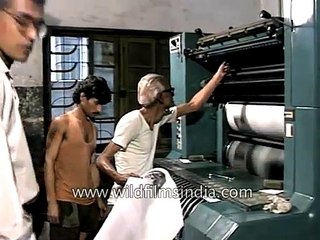 Printing press in Kolkata _ old hands at work - archival