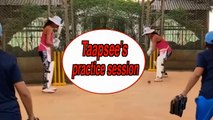 Taapsee Pannu's 'catch out' practice session