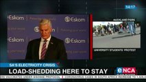 Eskom CEO says load shedding here to stay