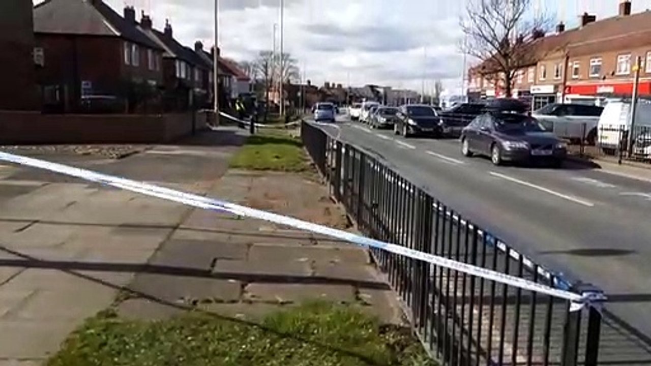 Police at the scene of an incident on Prince Edward Road, South Shields