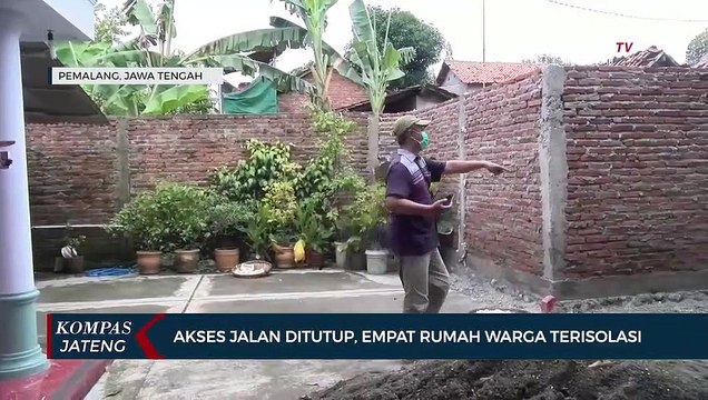 Akses Jalan Ditutup, Empat Rumah Warga Terisolasi