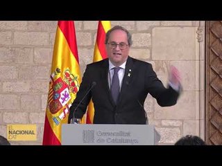 Quim Torra encoratja Pedro Sánchez a "encarar l'arrel del conflicte"