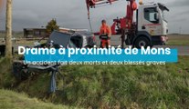 Sortie de route mortelle à proximité de Mons : deux morts et deux blessés graves