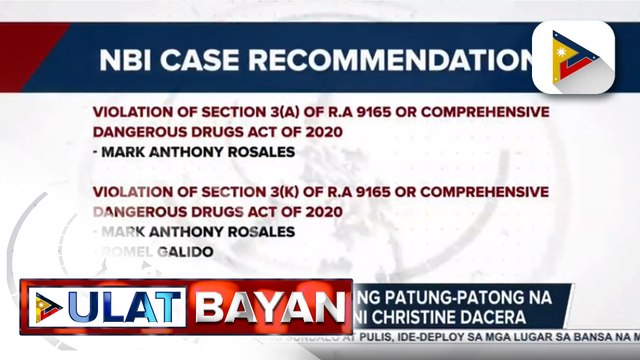 11 suspects, sinampahan ng patung-patong na kaso sa pagkamatay ni Christine Dacera; Medico legal ng SPD, kasama sa kinasuhan