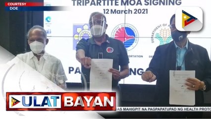 Department of Agriculture, DOE at DOTr, lumagda sa kasunduan para sa cold storage vans sa mga magsasaka at mangingisda