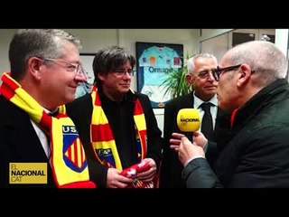L'iu-Tuber parla en exclusiva amb Carles Puigdemont a la llotja de l'estadi de la USAP