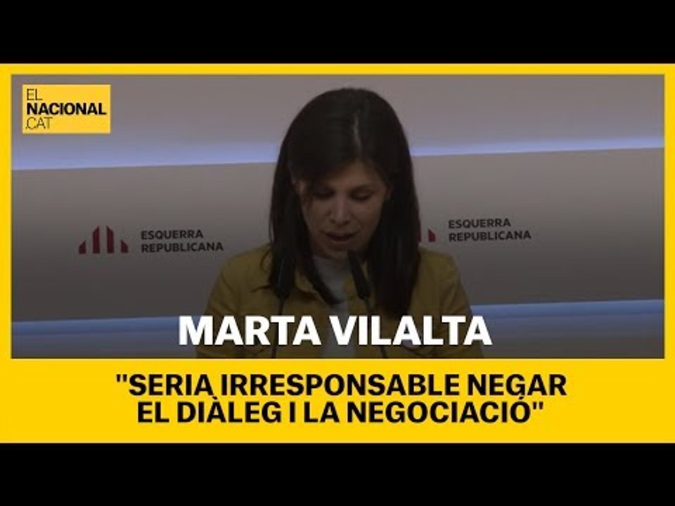 Marta Vilalta: "Seria irresponsable negar el diàleg i la negociació"