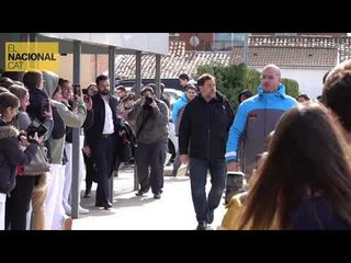 Junqueras, ovacionat en la seva arribada a la Universitat de Vic