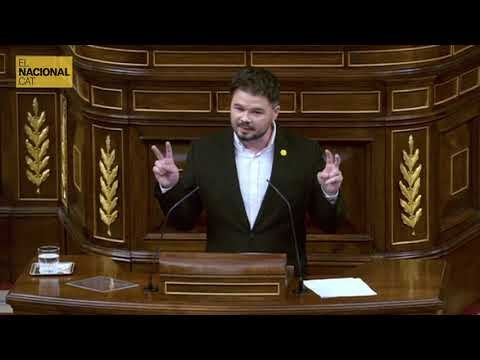 CORONAVIRUS - Sesión Congreso | Rufián: Menos unidad patriotera de cartón piedra