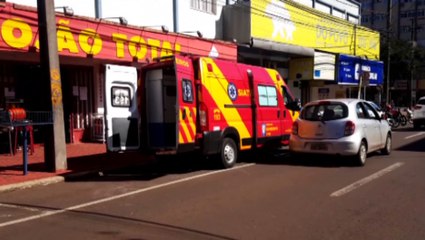 Homem fica ferido ao cair da escada em loja no Centro de Cascavel
