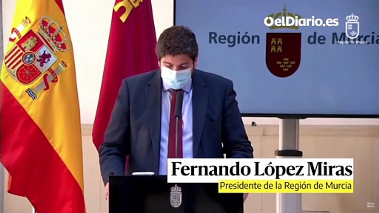 Fernando López Miras: “Durante estos últimos tres días, los murcianos y el resto de españoles han asistido perplejos a un espectáculo vergonzoso"