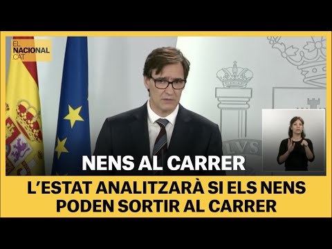 L'Estat analitzarà si els nens poden sortir a passejar després de Setmana Santa