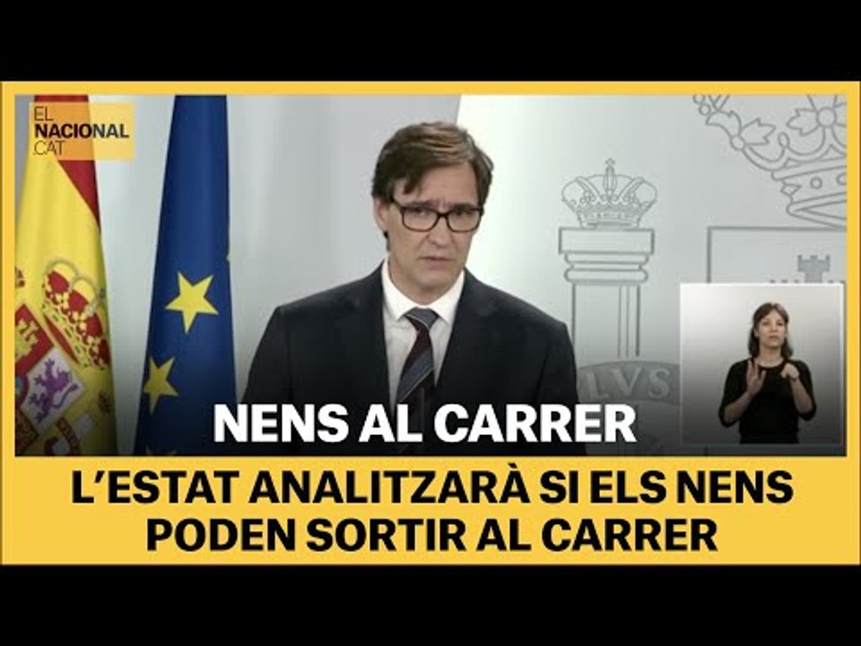 L'Estat analitzarà si els nens poden sortir a passejar després de Setmana Santa