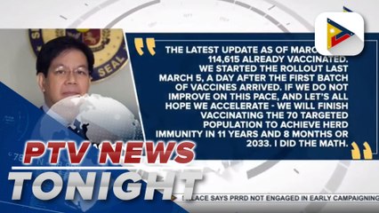 Senator Lacson: Philippines to finish vaccination program in 11 years at current vaccination pace & vaccine supply in hand and due to arrive