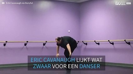 Onwaarschijnlijke balletdanser laat zijn kunsten zien