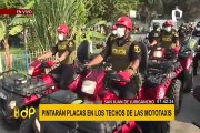 SJL: Pintan placas en techos de mototaxis para combatir a la delincuencia