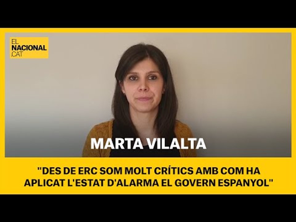 Vilalta: "A ERC som molt crítics amb com s'ha gestionat l'estat d'alarma des del govern espanyol"