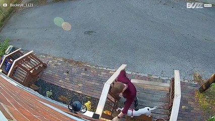 Hond heeft geen zin om te wachten en rent weg