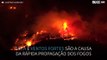 Imagens impressionantes de incêndios florestais em Itália