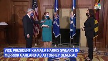 Kamala Harris Swears In Merrick Garland As Attorney General