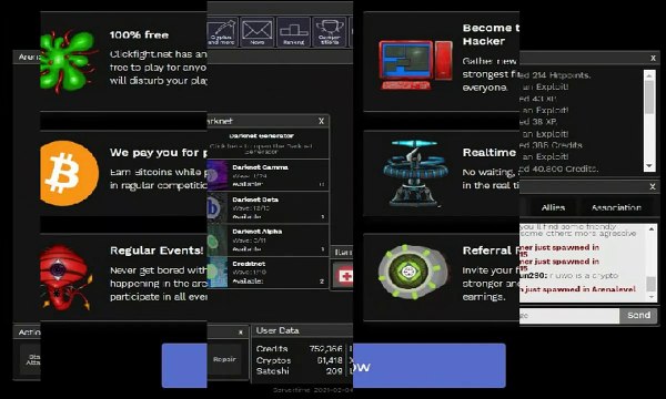 clickfight bitcoin game play to earn satoshi