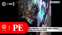 Delincuente ingresó a tienda para robar a cliente extranjero en Miraflores | Primera Edición