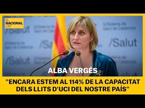 Alba Vergès: Estem encara al 114% sobre la capacitat pública dels llits d'UCI del nostre país
