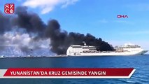 Yunanistan'da lüks cruise gemisinde yangın!