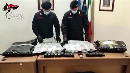 Orbassano (TO) - 50 chili di hashish dalla Spagna su tir bevande 2 arresti (12.03.21)