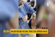 Colombia: vacunan a mujer con una jeringa vacía